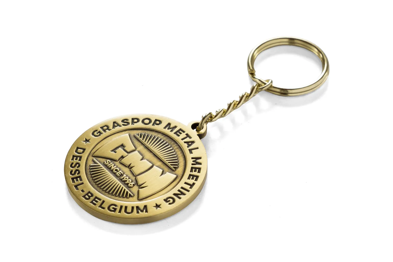 Round metal Graspop Metal Meeting keychain